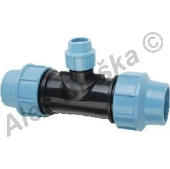 Vodovodní potrubí DONSEN | PE (PP-S) spojka T-kus redukovaný na polyetylénové trubky (polyš) (svěrný plastový) - 32x25x32 PE4704