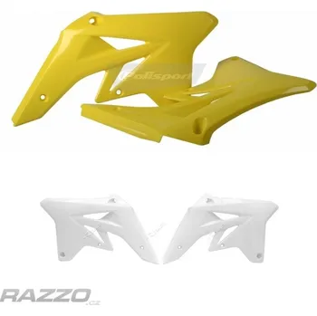 Kryty chladičů Polisport Radiator Scoops Suzuki RMZ250 07-09 Žlutá