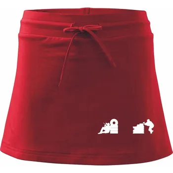 Dámská sukně Paintball střelec - Sportovní sukně - two in one - L ( Červená )