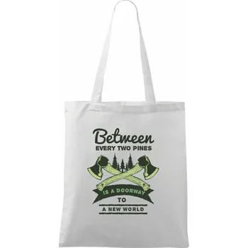 Between every two pines - Taška bavlněná - 42 x 38 cm ( Bílá )