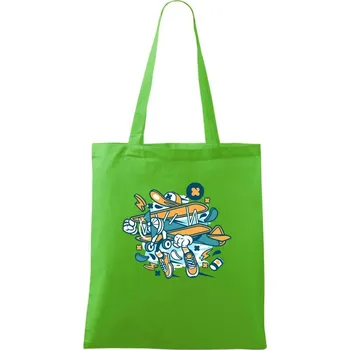 Nákupní taška Eroplaňák - Taška bavlněná - 42 x 38 cm ( Apple Green )