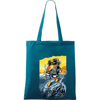Surfující VAN - Taška bavlněná - 42 x 38 cm ( Petrolejová )