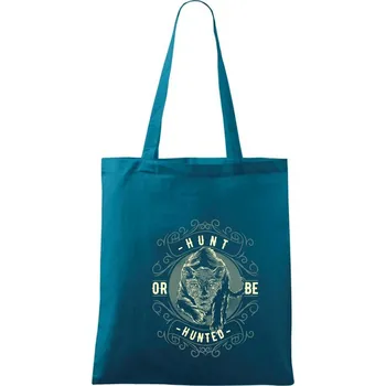 Hunt or Be Hunted tiger - Taška bavlněná - 42 x 38 cm ( Petrolejová )