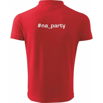 Pánská košile #na_party - Polokošile pánská Pique Polo 203 - 3XL ( Červená )