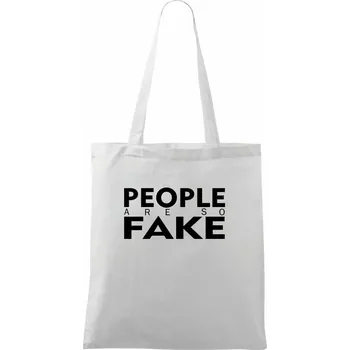 Fake people - Taška bavlněná - 42 x 38 cm ( Bílá )
