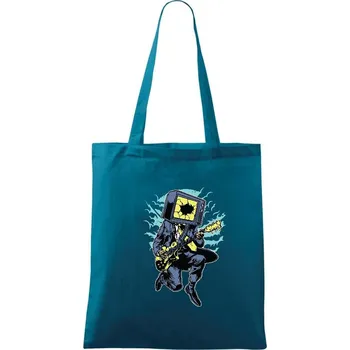 Nákupní taška Death Rock - Taška bavlněná - 42 x 38 cm ( Petrolejová )