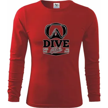 Chlapecké tričko Dive club - waikiki - Triko dětské Long Sleeve - 158 cm/12 let ( Červená )