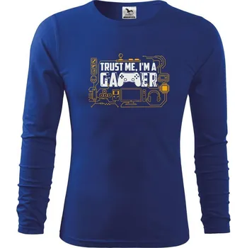 Chlapecké tričko Trust me Im a gamer - Triko dětské Long Sleeve - 122 cm/6 let ( Královská modrá )