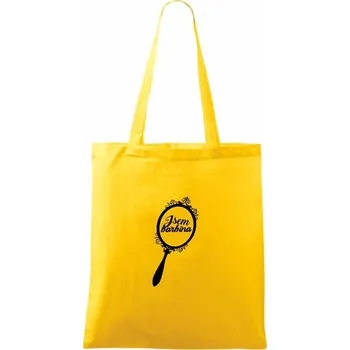 Jsem barbína zrcadlo - Taška bavlněná - 42 x 38 cm ( Žlutá )