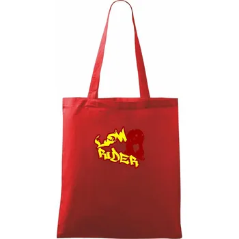 Nákupní taška Jezevčík Low Rider - Taška bavlněná - 42 x 38 cm ( Červená )