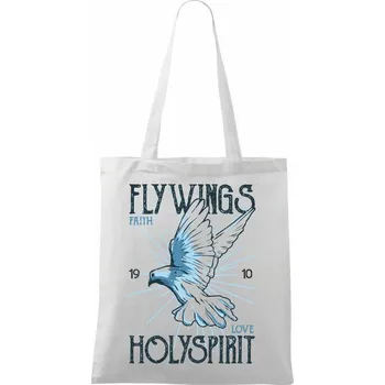 Bird dovefly - Taška bavlněná - 42 x 38 cm ( Bílá )