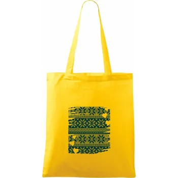 Vánoční vzor v rámečku - Taška bavlněná - 42 x 38 cm ( Žlutá )