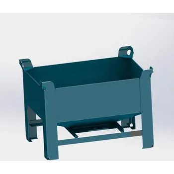 paleta Ohradová paleta s násypkou, 800x600 mm, nosnost 750 kg, modrá RAL5010