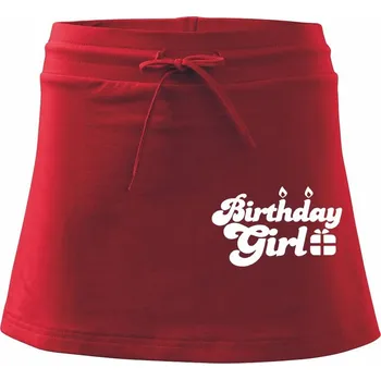 Dámská sukně Birthday girl - Sportovní sukně - two in one - M ( Červená )