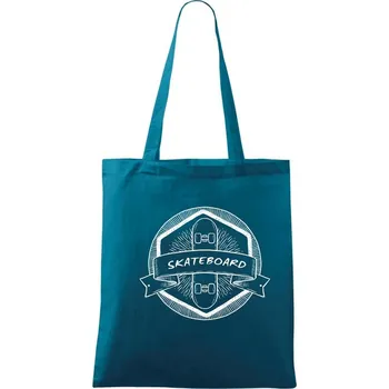 Skateboard erb kulatý - Taška bavlněná - 42 x 38 cm ( Petrolejová )