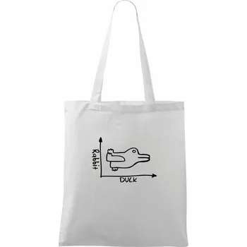 Duck Rabbit - Taška bavlněná - 42 x 38 cm ( Bílá )