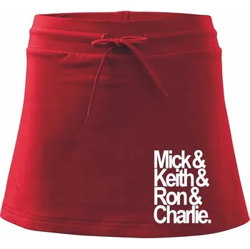 Dámská sukně Mick Keith Ron Charlie - Sportovní sukně - two in one - L ( Červená )