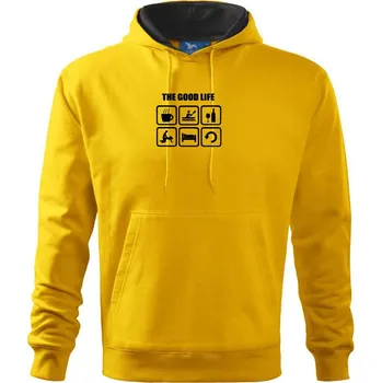 Pánská mikina Good life voda - Mikina pánská Cape s kapucí - 2XL ( Žlutá )