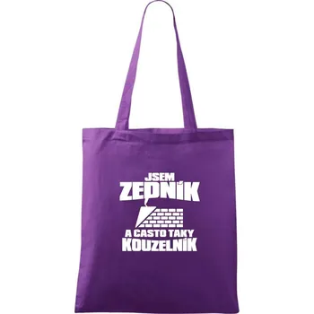 Zedník kouzelník - Taška bavlněná - 42 x 38 cm ( Fialová )