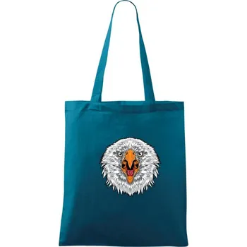 Hlava rozzlobeného orla - Taška bavlněná - 42 x 38 cm ( Petrolejová )