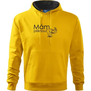Pánská mikina Mám pěknou vopici - Mikina pánská Cape s kapucí - L ( Žlutá )