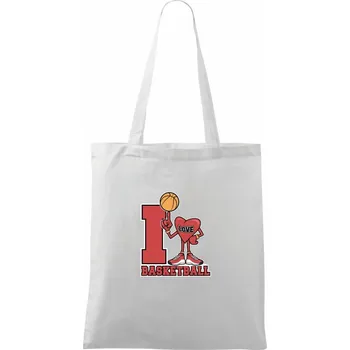 I love basketball - Taška bavlněná - 42 x 38 cm ( Bílá )