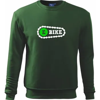 Chlapecké tričko Ebike řetěz - Mikina Essential dětská - 146 cm/10 let ( Lahvově zelená )
