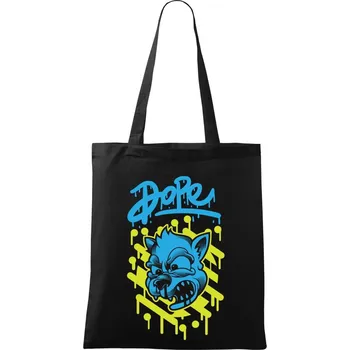 Sjetá kočka - Taška bavlněná - 42 x 38 cm ( Černá )