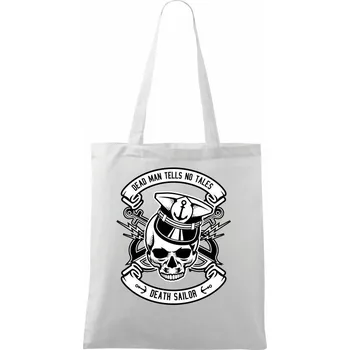 Lebka námořník - Taška bavlněná - 42 x 38 cm ( Bílá )