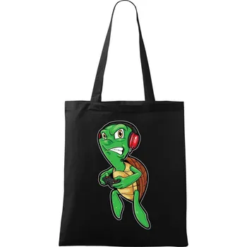 Želva pařmen - Taška bavlněná - 42 x 38 cm ( Černá )