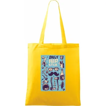Hipster cajky - Taška bavlněná - 42 x 38 cm ( Žlutá )