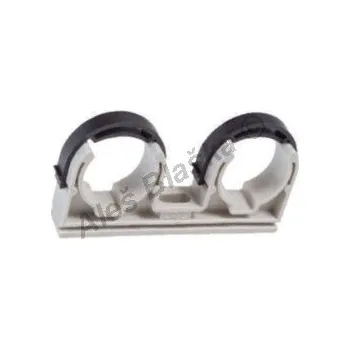 Vodovodní potrubí PPR příchytka na trubku dvojitá se sponou tvarovka plastová navařovací - 32 PPR6276D