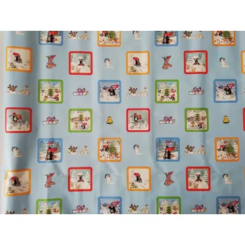 Balící papír Balicí papír modrý s krtečkem 2m x 70cm | 4 kusy