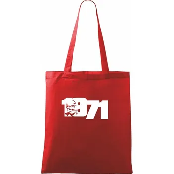 Nákupní taška Husákovo dítě - 1971 - Taška bavlněná - 42 x 38 cm ( Červená )