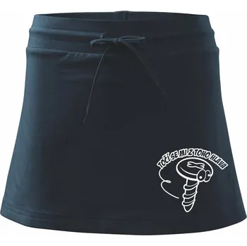 Dámská sukně Točí se mi z toho hlava - Sportovní sukně - two in one - XS ( Námořní modrá (velmi tmavá - téměř černá) )