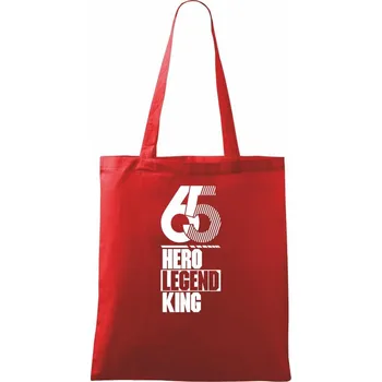 Nákupní taška Hero, Legend, King x Queen 1965 - Taška bavlněná - 42 x 38 cm ( Červená )