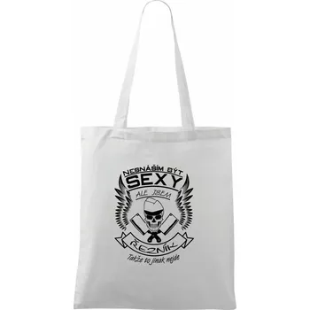 Nesnáším být sexy - řezník - Taška bavlněná - 42 x 38 cm ( Bílá )