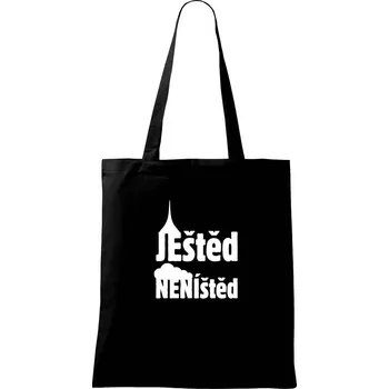 Nákupní taška Ještěd neníštěd - Taška bavlněná - 42 x 38 cm ( Černá )