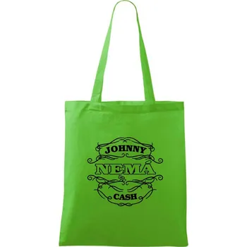 Nákupní taška Johnny nemá cash - Taška bavlněná - 42 x 38 cm ( Apple Green )