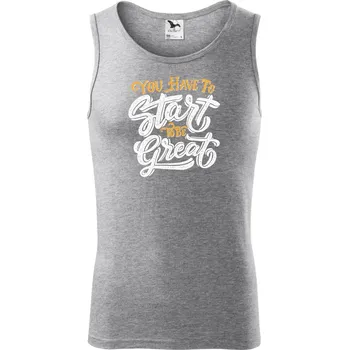 You Have to Start to be Great - Tílko pánské Core - M ( Tmavě šedý melír )