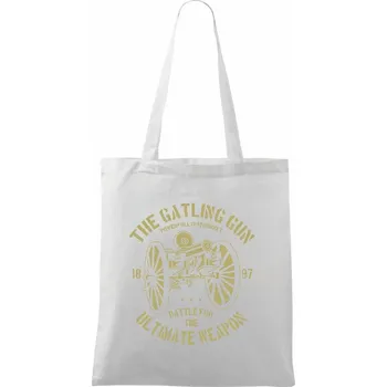 The Gatling Gun - Taška bavlněná - 42 x 38 cm ( Bílá )
