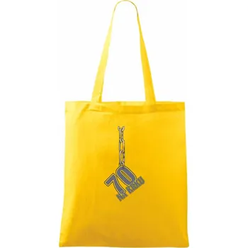 70 let na krku řetěz - Taška bavlněná - 42 x 38 cm ( Žlutá )