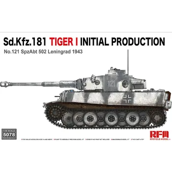 Plastikový model Ryefield model 1/35 Sd.Kfz.181 Tiger I Initial Production (No.121 SpzAbt. 502 Leningrad 1943)