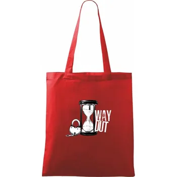 Nákupní taška Way Out - Taška bavlněná - 42 x 38 cm ( Červená )