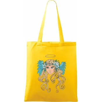 Anděl malovaný - žena (Pecka design) - Taška bavlněná - 42 x 38 cm ( Žlutá )