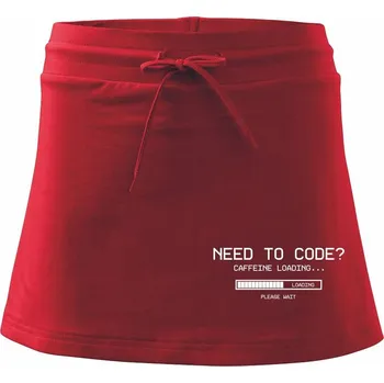 Dámská sukně Need to code - Sportovní sukně - two in one - XL ( Červená )