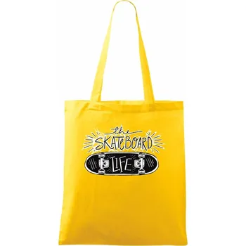 Nákupní taška The skateboard life - Taška bavlněná - 42 x 38 cm ( Žlutá )
