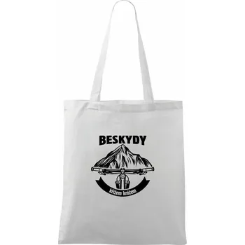 Beskydy křížem krážem - Taška bavlněná - 42 x 38 cm ( Bílá )