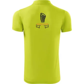 Pánská košile Trampolínky pružina - Polokošile Victory sportovní (dresovina) - 3XL ( Limetková )