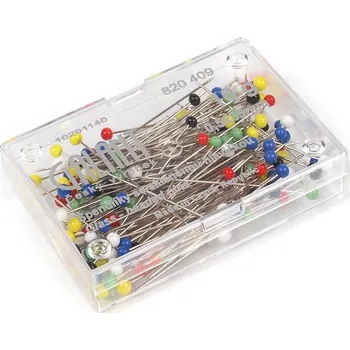 Špendlíky se skleněnou hlavičkou délka 35 mm (Špendlíky se skleněnou hlavičkou délka 35 mm)